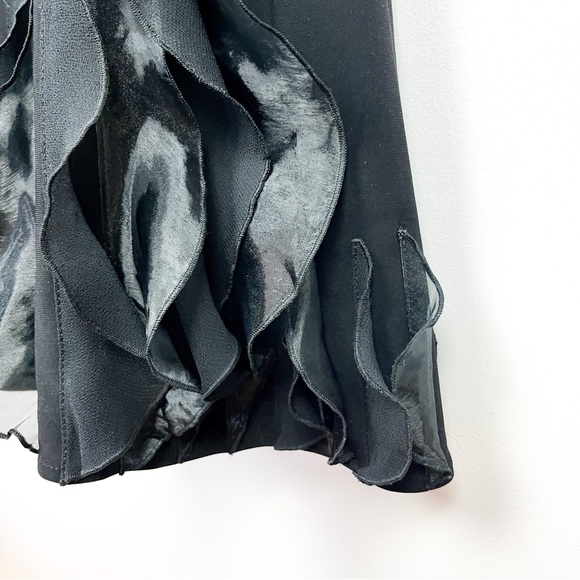 Joseph Ribkoff Little Black Dress with Ruffled Bottom Skirt - Picture 7 of 11